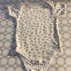 Grey & White Polka Dot Onesie. Size 3-6 Months